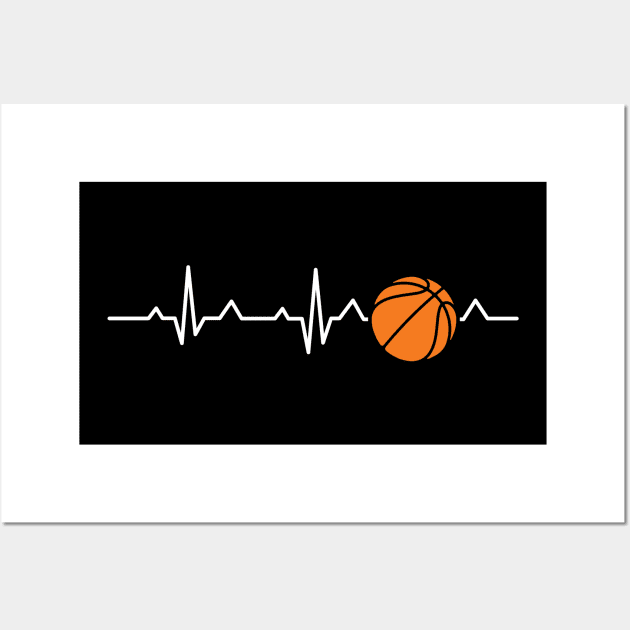 Basketball Heart Rate Wall Art by kangaroo Studio